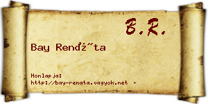 Bay Renáta névjegykártya